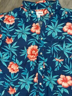 Sonoma Hawaiian Tropical Short Sleeve Button Up
